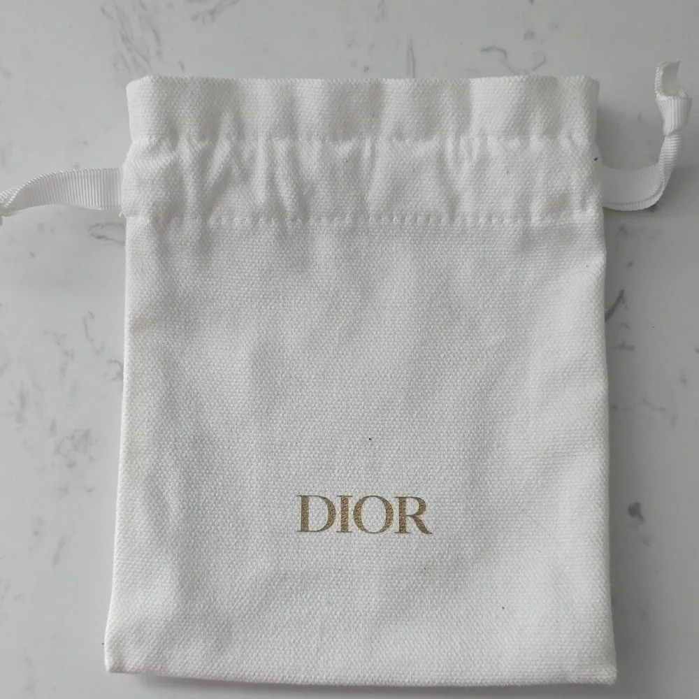 NEW SET OF 4 Dior Small Cotton Canvas Drawstring Bag Storage, Travel, Makeup